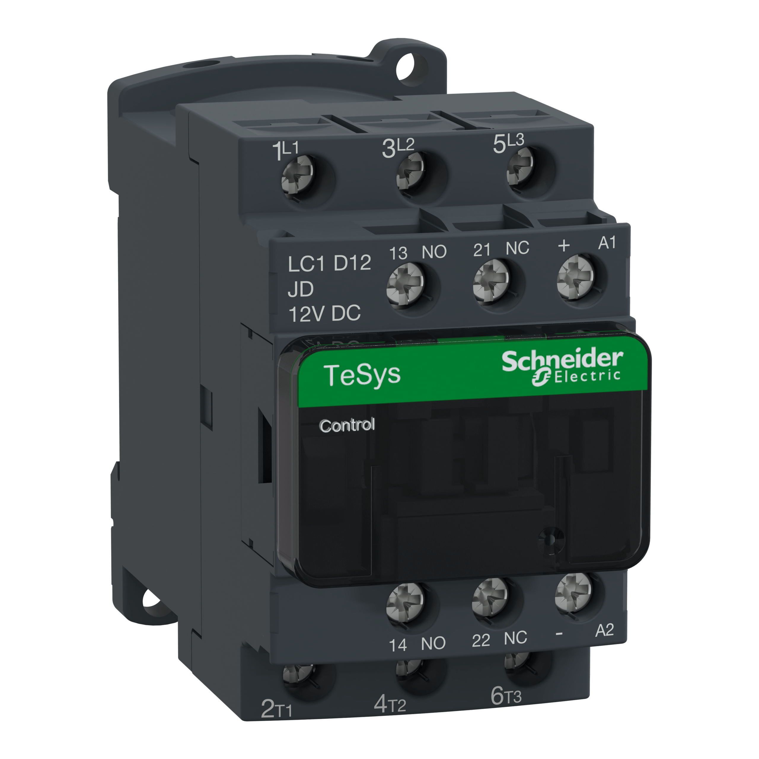 LC1D12JD - TeSys D contactor - 3P(3 NO) - AC-3 - <= 440 V 12 A - 12 V DC coil Schneider Electric