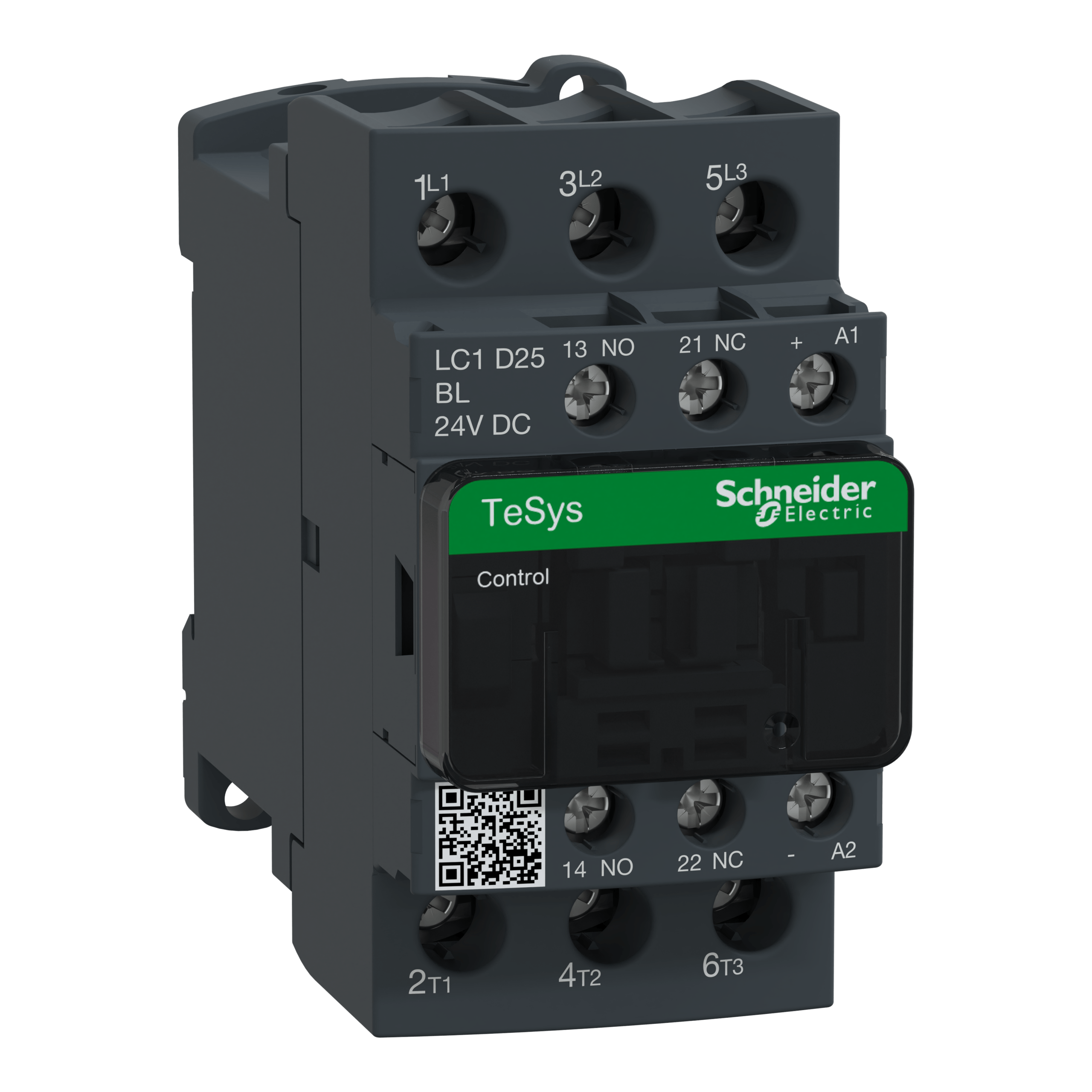 LC1D25BL - TeSys D contactor - 3P(3 NO) - AC-3 - <= 440 V 25 A - 24 V DC coil Schneider Electric