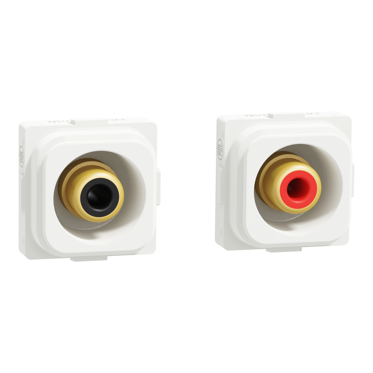 40RCA – Iconic, 2 audio socket, RCA, red & black | Schneider Electric