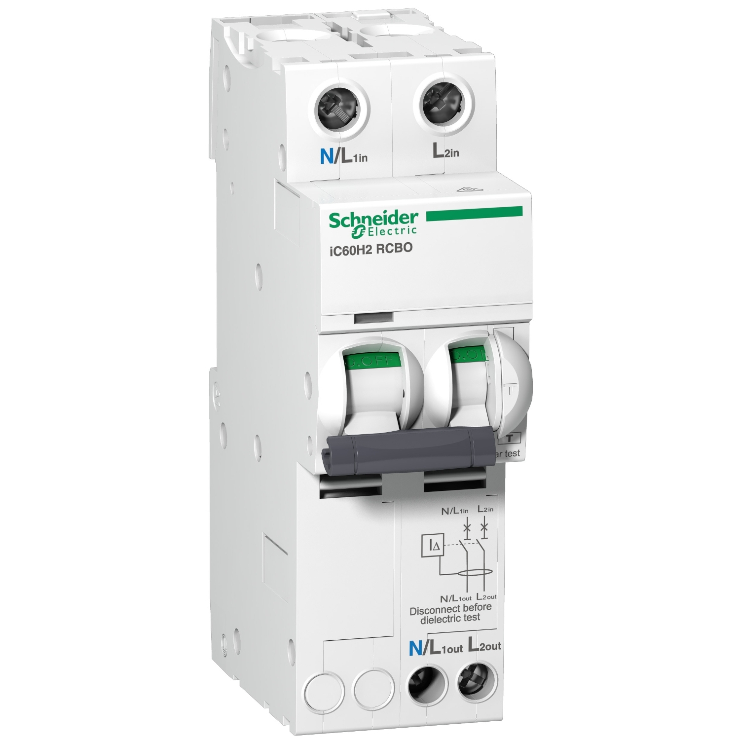 A9D19210 – IC60H2 - earth leakage circuit breaker - 2P - C curve - 10 A - 30 mA - 110 V | Schneider Electric
