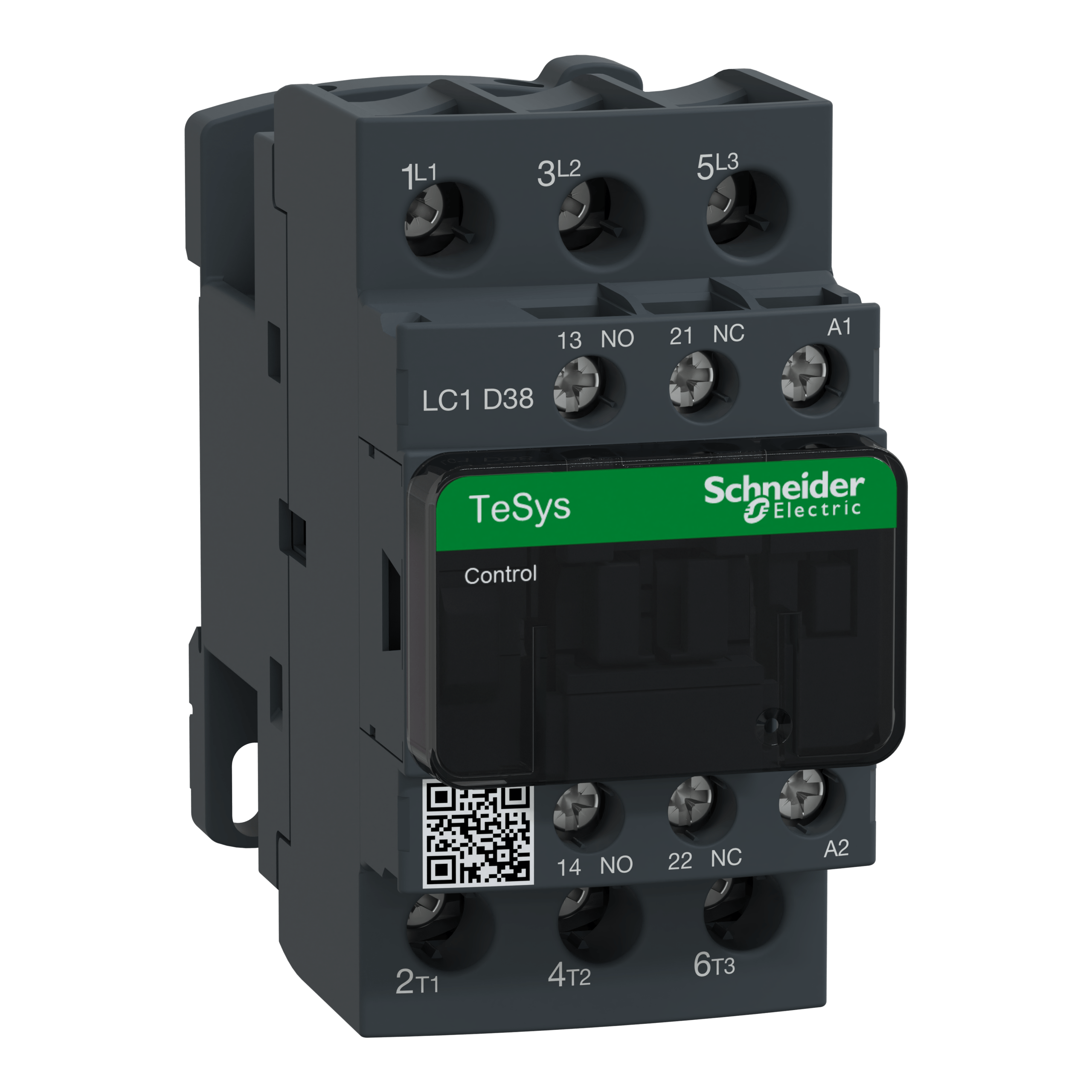 LC1D38Q7 - TeSys D contactor - 3P(3 NO) - AC-3 - <= 440 V 38 A - 380 V AC 50/60 Hz coil Schneider Electric