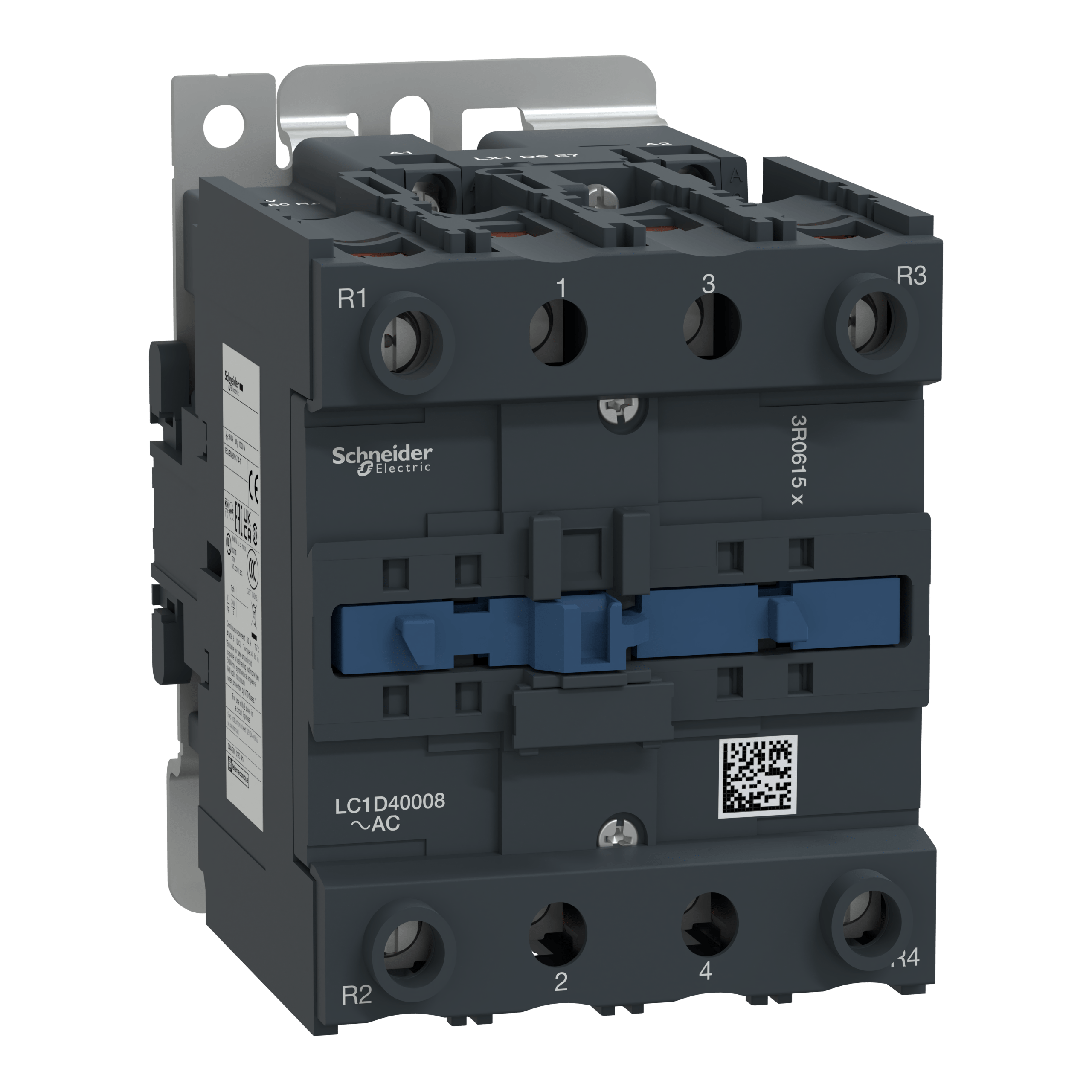LC1D40008B7 – TeSys D contactor - 4P(2 NO + 2 NC) - AC-1 <= 440 V 60 A - 24 V AC 50/60 Hz coil | Schneider Electric