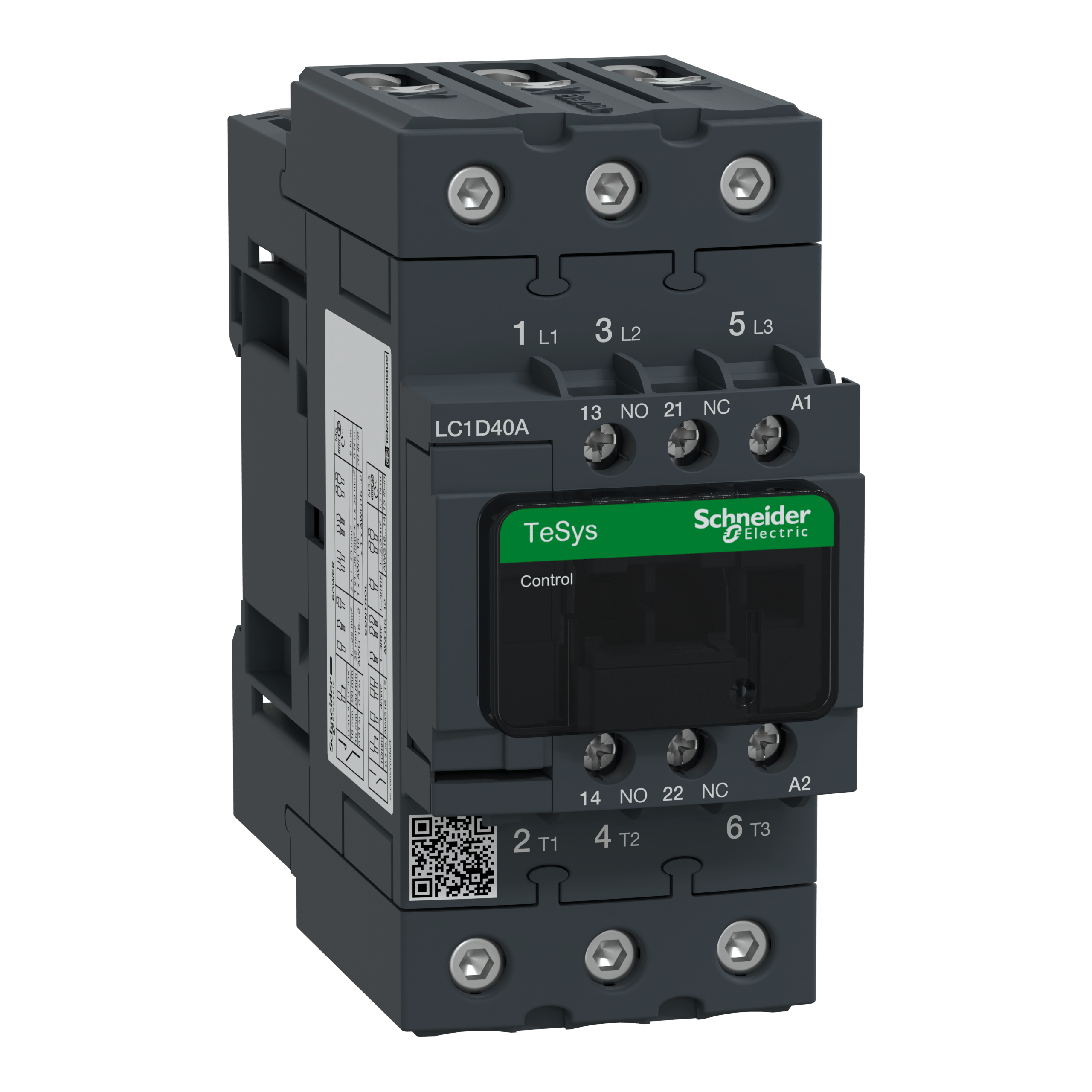 LC1D40AE7 – TeSys D contactor - 3P(3 NO) - AC-3 - <= 440 V 40 A - 48 V AC 50/60 Hz coil | Schneider Electric