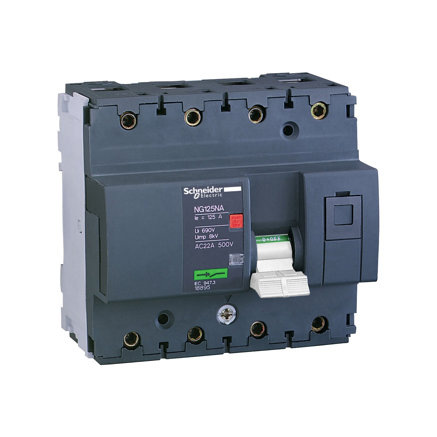 18896 – Switch-disconnector NG125NA - 3 poles + N - 125 A | Schneider Electric
