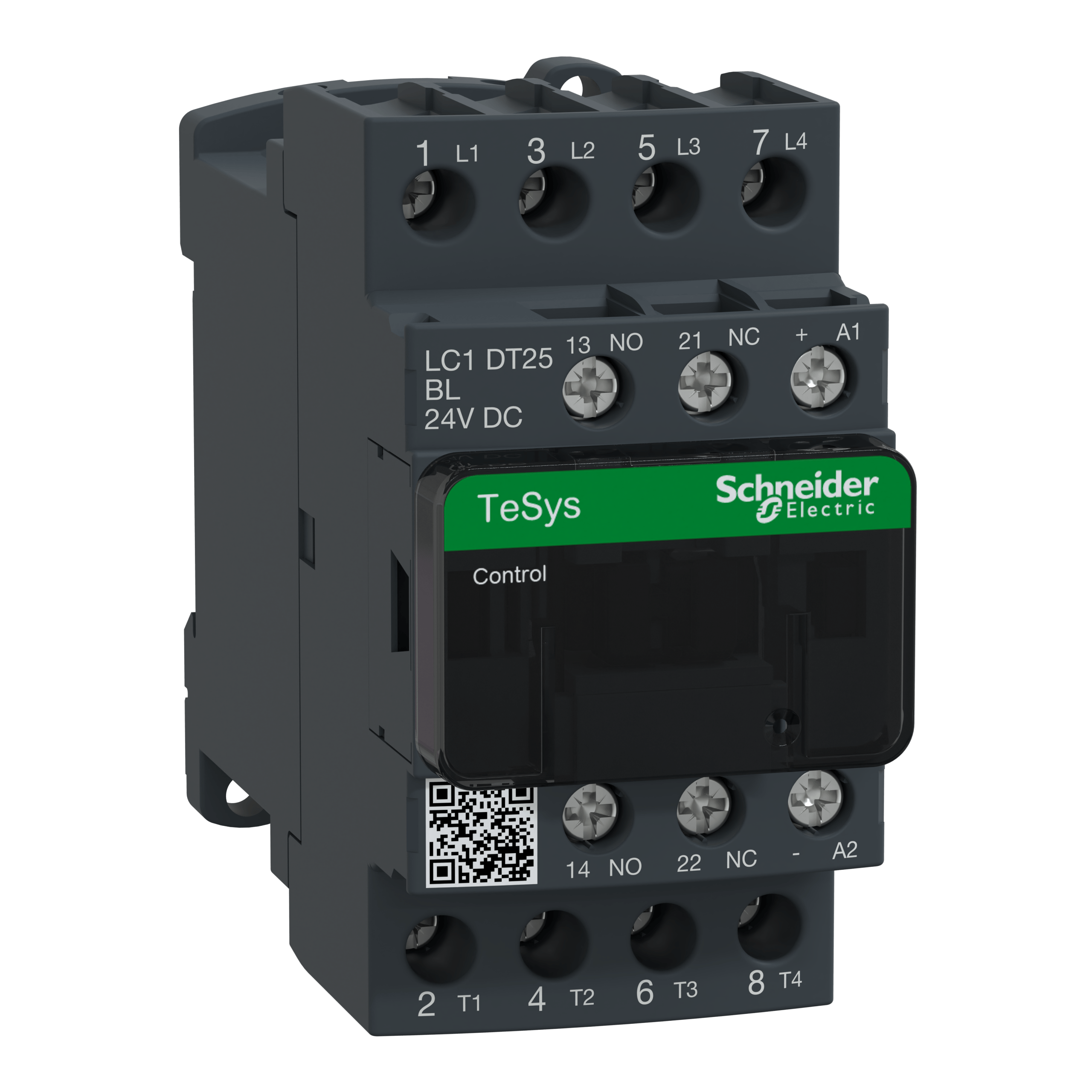 LC1DT25BL – TeSys D contactor - 4P(4 NO) - AC-1 - <= 440 V 25 A - 24 V DC low cons coil | Schneider Electric
