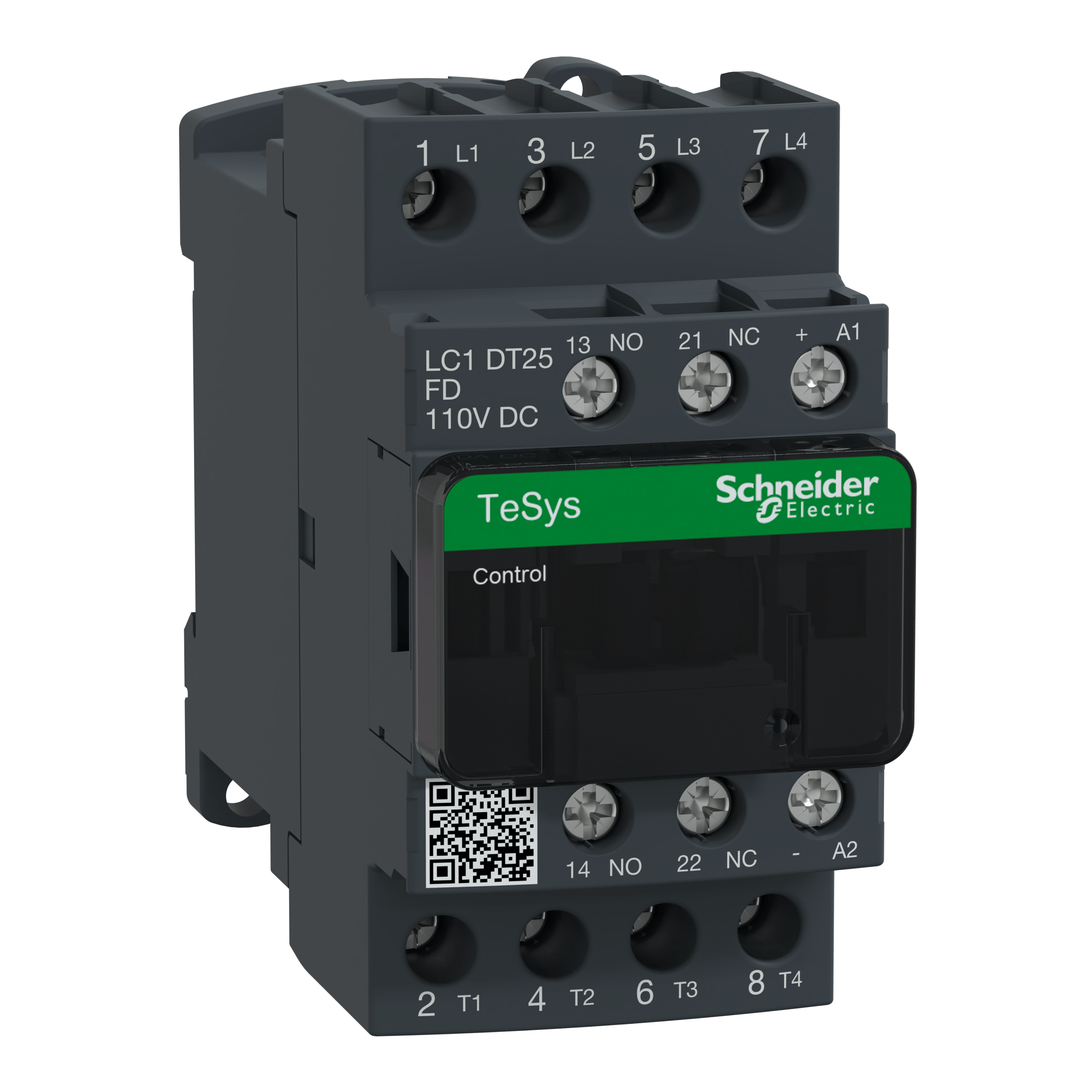 LC1DT25FD – TeSys D contactor - 4P(4 NO) - AC-1 - <= 440 V 25 A - 110 V DC standard coil | Schneider Electric