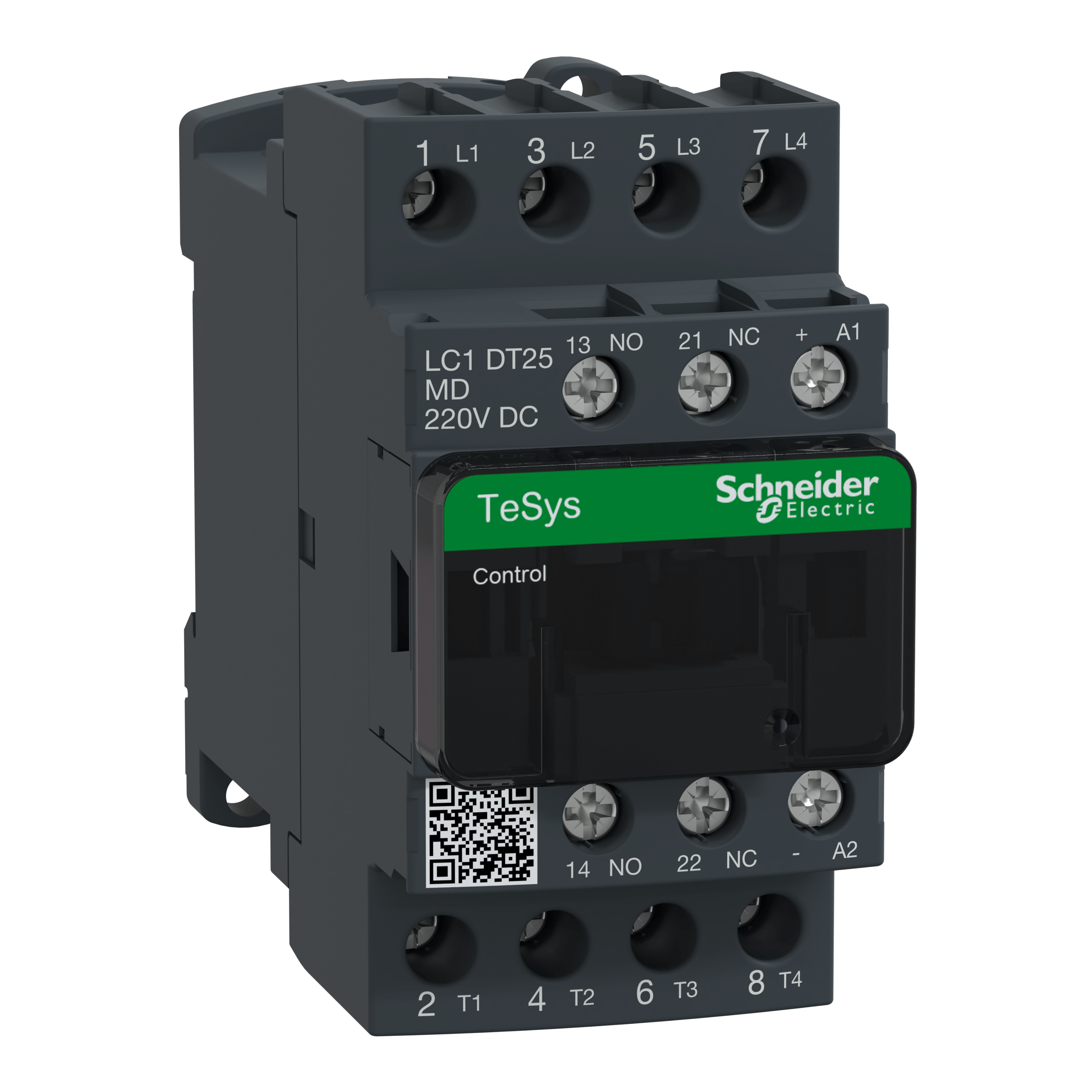 LC1DT25MD – TeSys D contactor - 4P(4 NO) - AC-1 - <= 440 V 25 A - 220 V DC standard coil | Schneider Electric