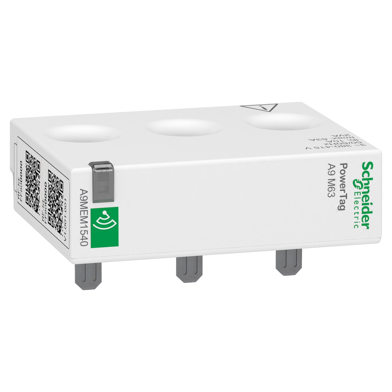 A9MEM1540 – Energy sensor, PowerTag Monoconnect 63A 3P top and bottom position | Schneider Electric